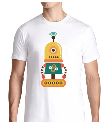 เสื้อคอวี Robot